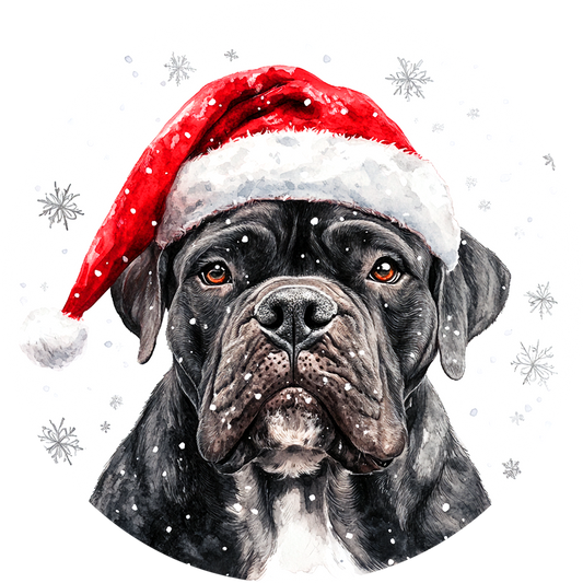 Dog (98) Round Christmas MDF Ornament