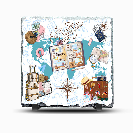 Adventure Blue Design Printed Photo Slate