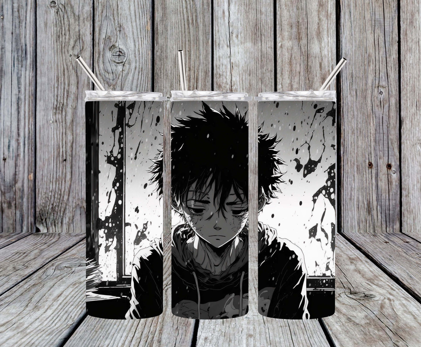 Anime Black and White 20oz Tumbler