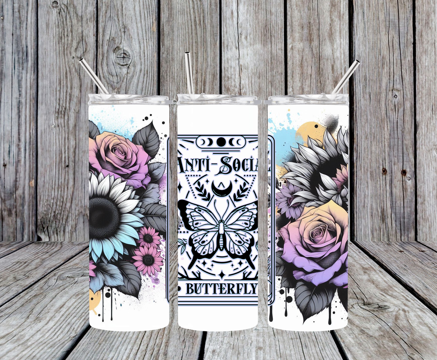 Anti Social Butterfly 20oz Tumbler