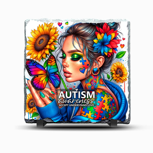 Autism Awareness Design Printed Slate
