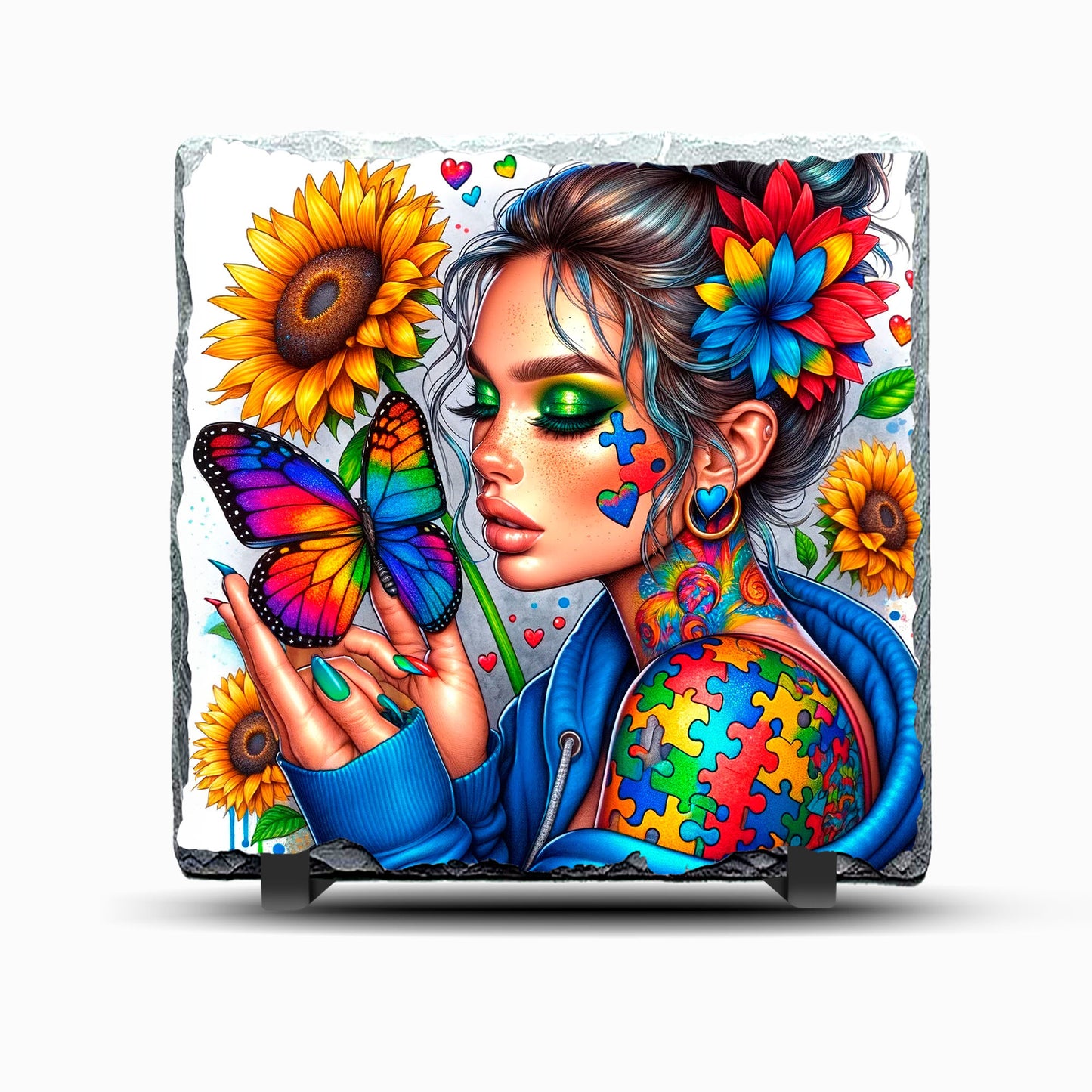 Autism Awareness 2 Design Printed Slate