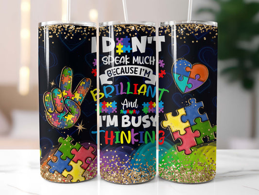 Autism Busy Thinking 20oz Tumbler