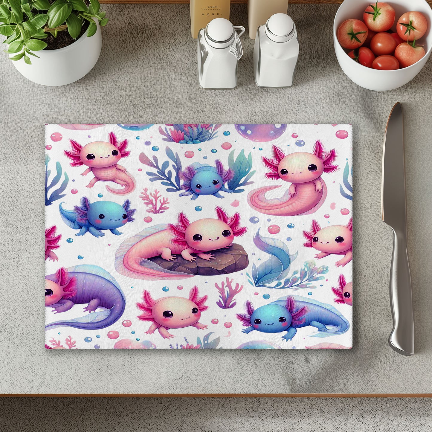 Axolotls Chopping Cutting Board