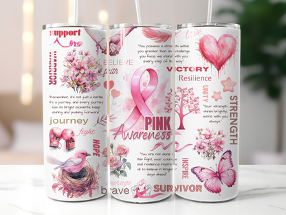Pink Awareness 20oz Tumbler