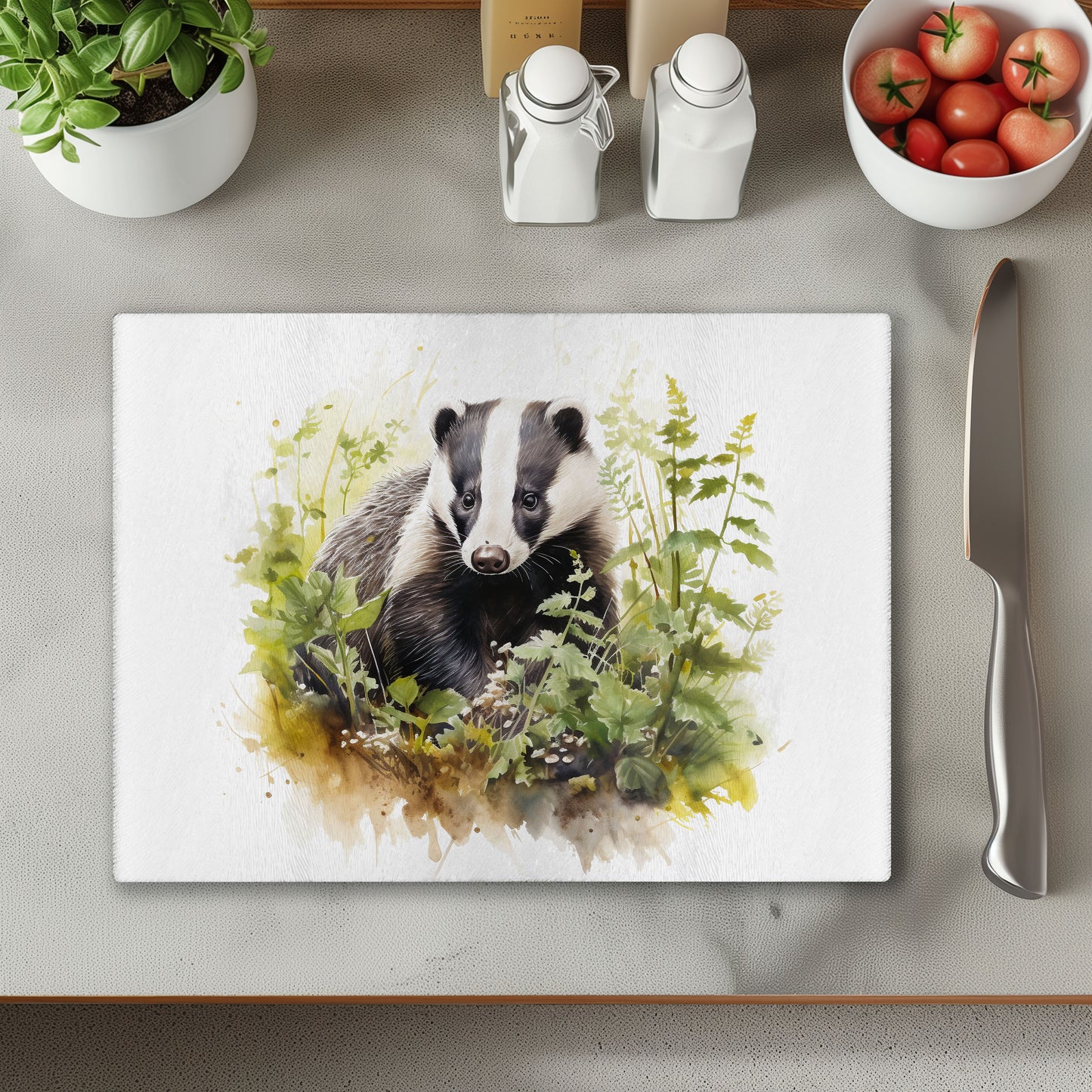 Badger 4 Chopping Cutting Board or Coaster