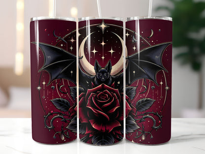 Bat and Roses 20oz Tumbler
