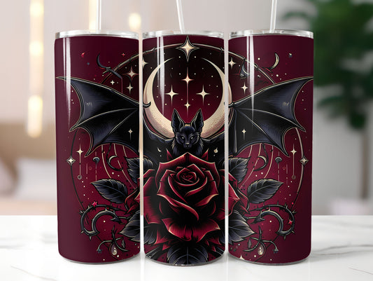 Bat and Roses 20oz Tumbler