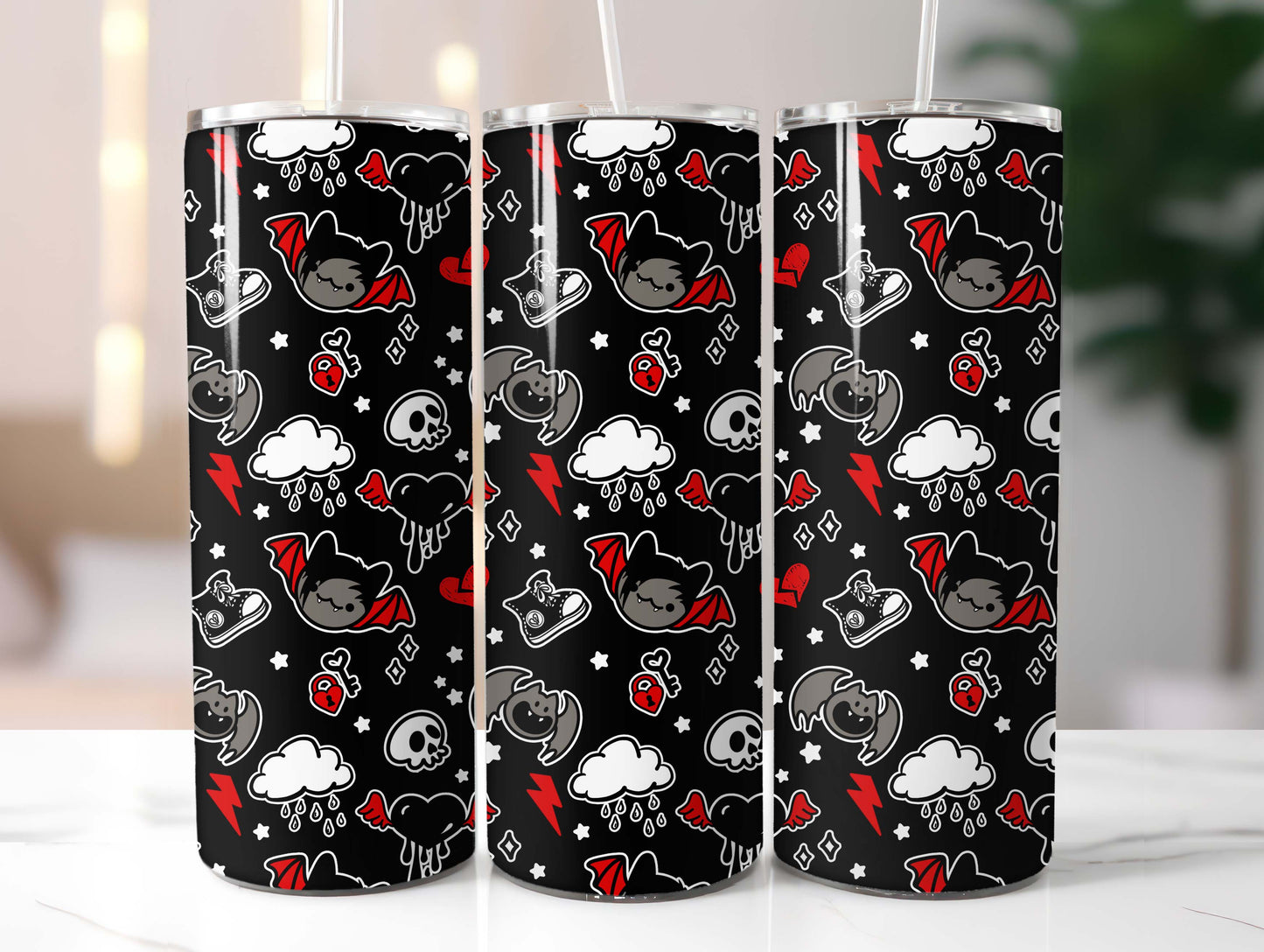 Bats and Skulls 20oz Tumbler