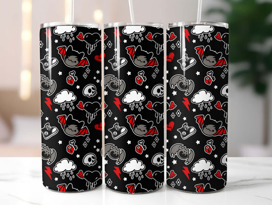 Bats and Skulls 20oz Tumbler