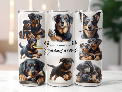 Beauceron Dog Life is Better with 20oz Tumbler