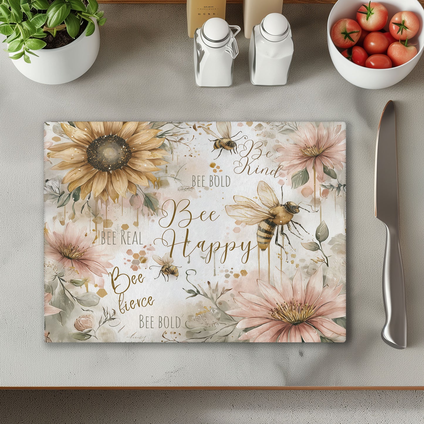 Bee Happy 2 Chopping Cutting Board