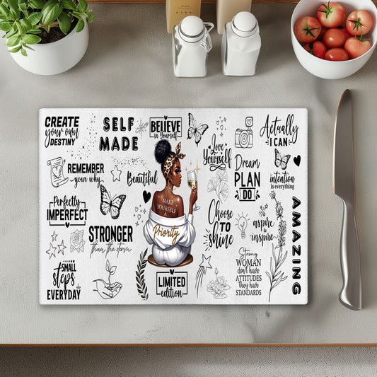 Believe Positivity Chopping Cutting Board
