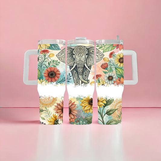 Boho Elephant 40oz Tumbler