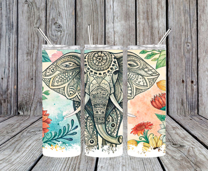 Boho Elephant 20oz Tumbler