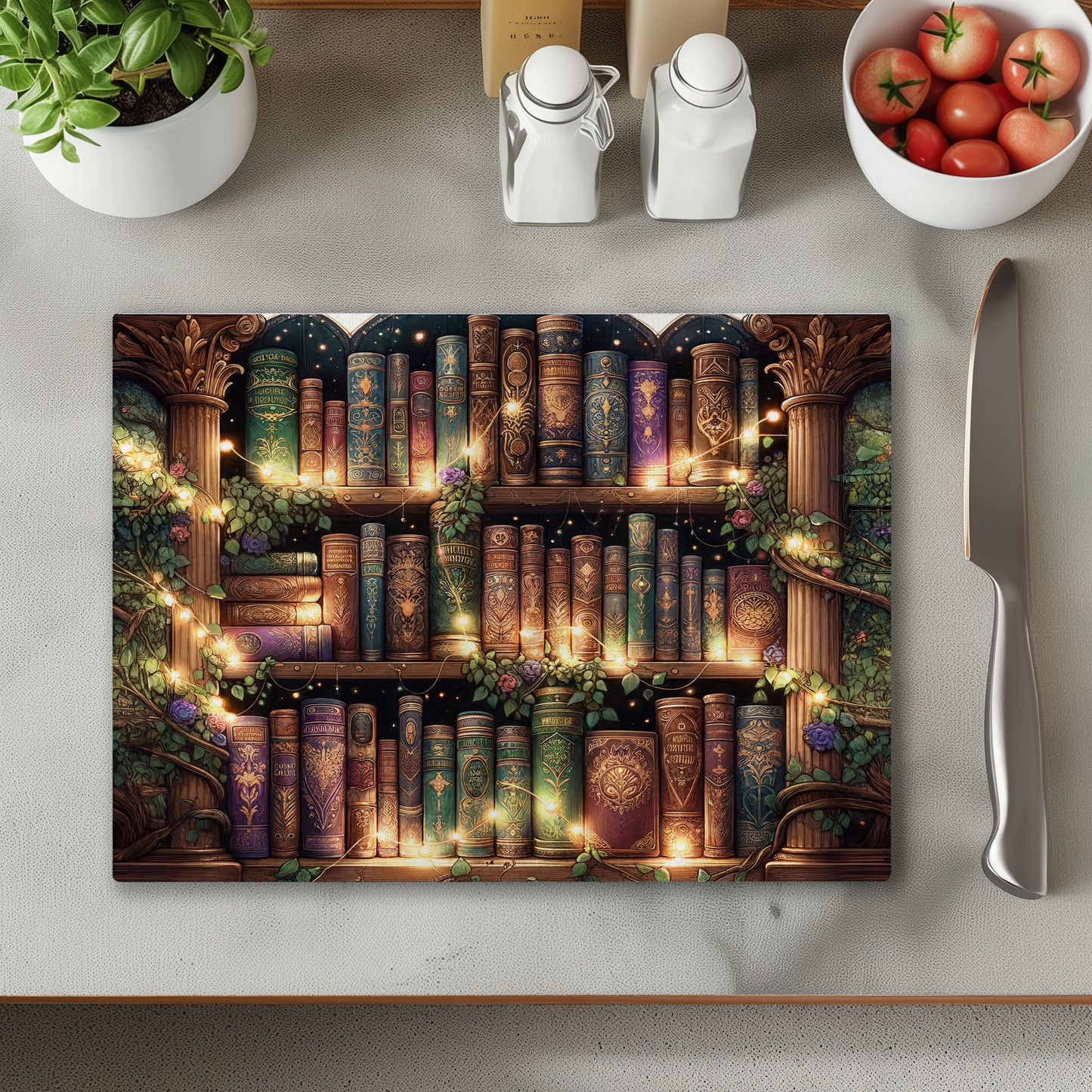 Bookshelf Chopping Cutting Board