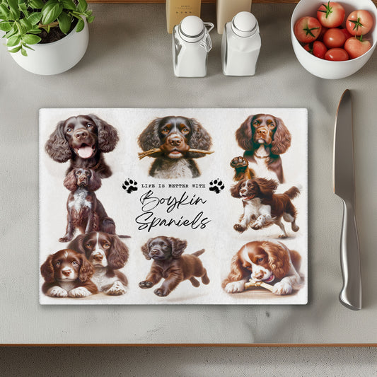 Boykin Spaniel Dog Life is Better with Chopping Cutting Board or Coaster