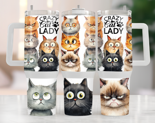 Crazy Cat Lady 40oz Tumbler