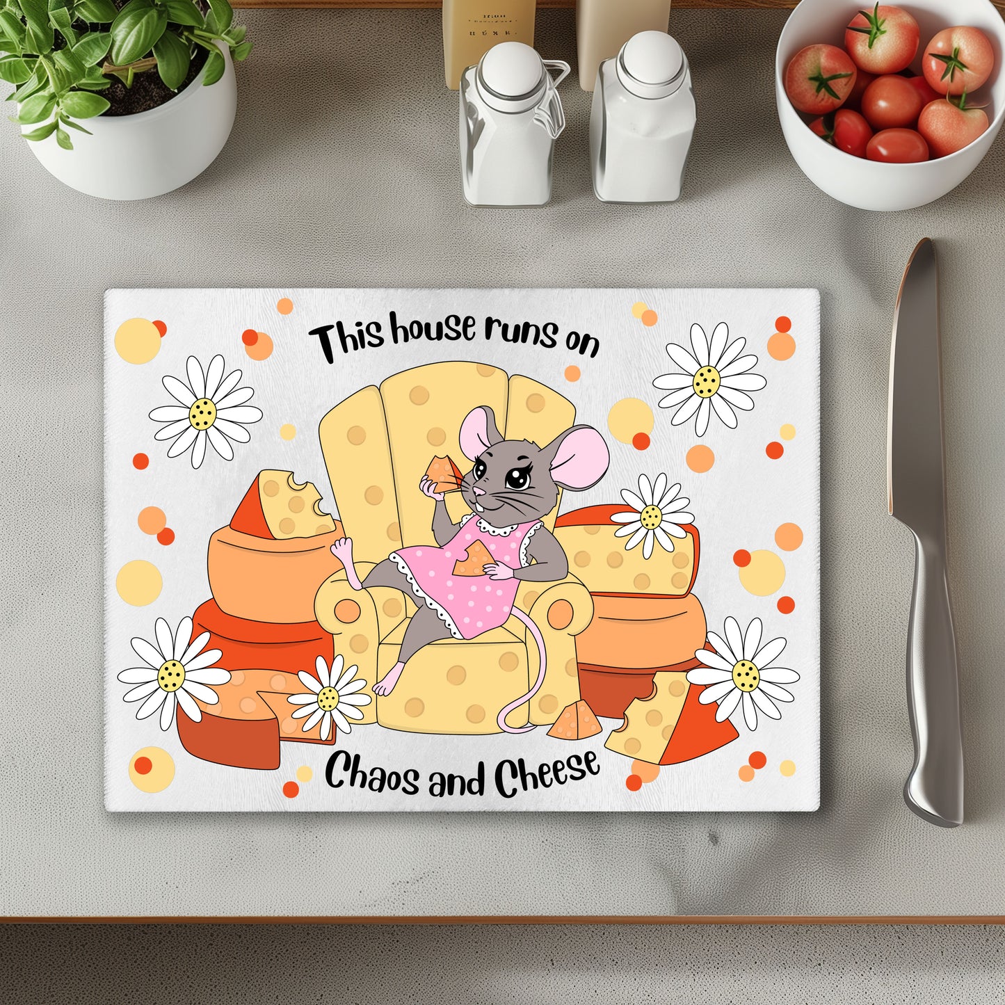 Cheese Mouse Chopping Cutting Board