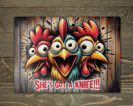 Chicken Knife Chopping Board