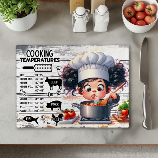 Funny Cooking Temperatures 3 Chopping Cutting Board or Coaster