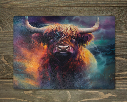 Highland Cow Clouds Chopping Board