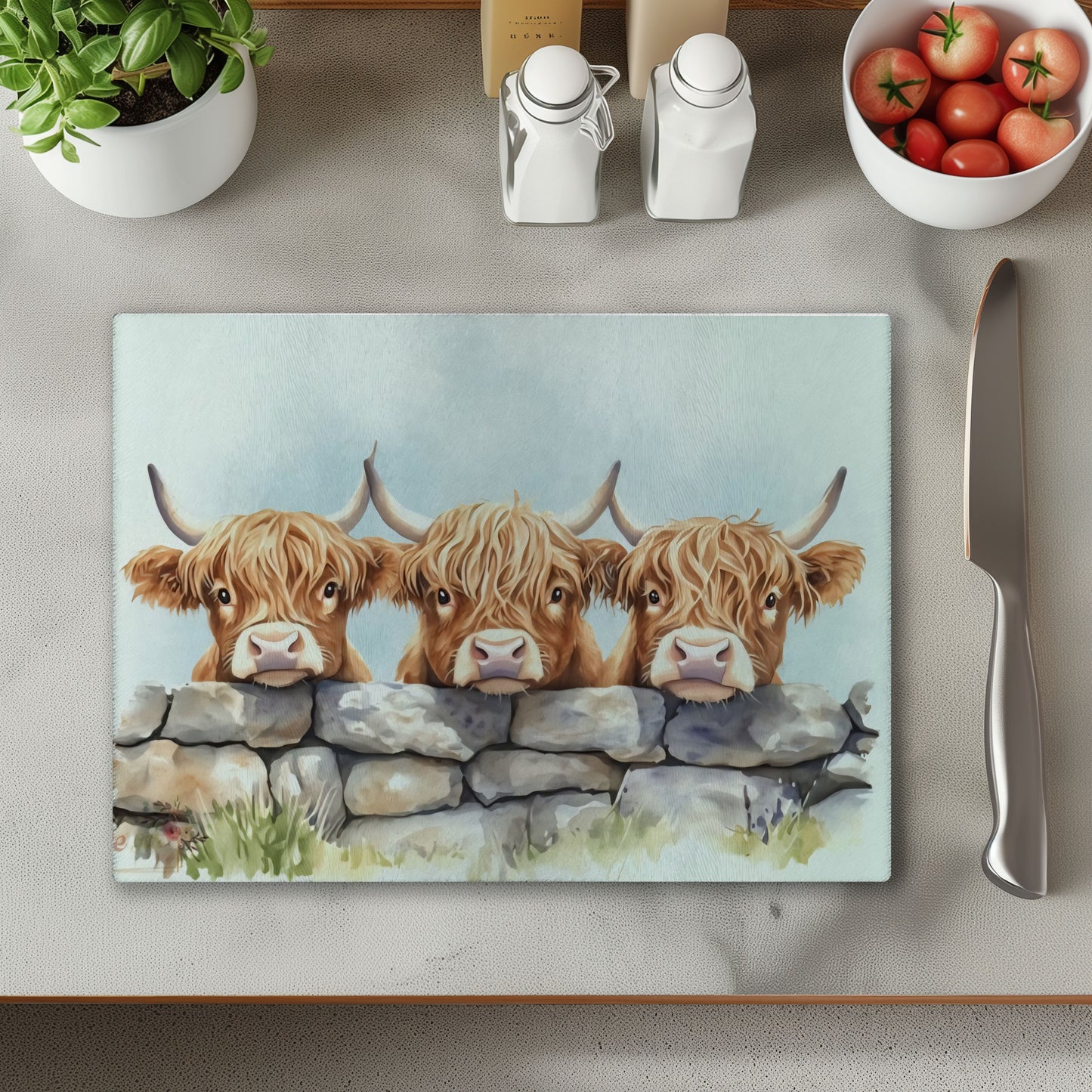 Cow Wall Design Chopping Cutting Board