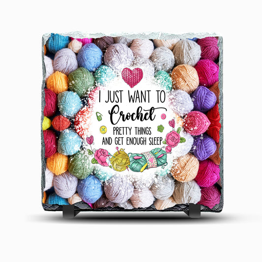 Crochet Design Printed Rock Slate