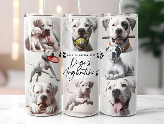Dogos Argentino Dog Life is Better with 20oz Tumbler