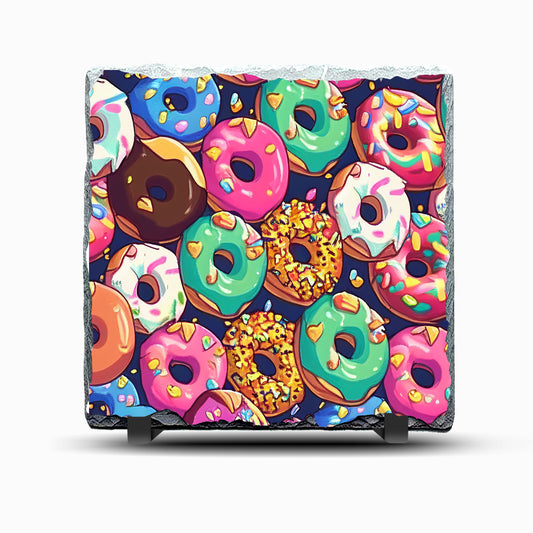 Doughnuts Design Printed Rock Slate