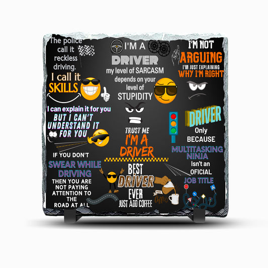 Driver Design Printed Rock Slate