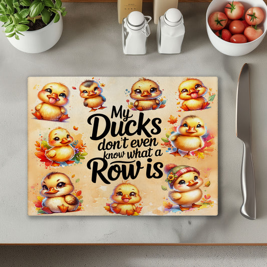 Ducks In A Row Chopping Cutting Board or Coaster