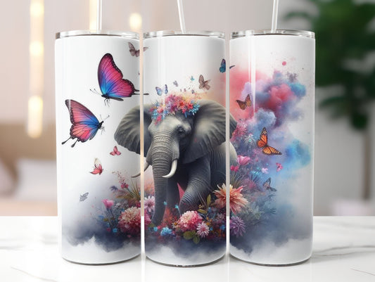 Elephant 2 Design 20oz Tumbler