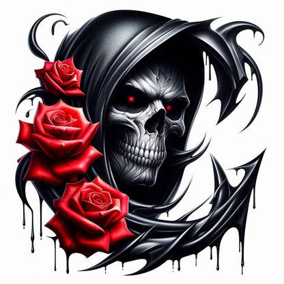 Skull and Roses Initial 20oz Tumbler