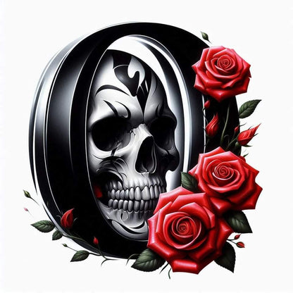 Skull and Roses Initial 20oz Tumbler