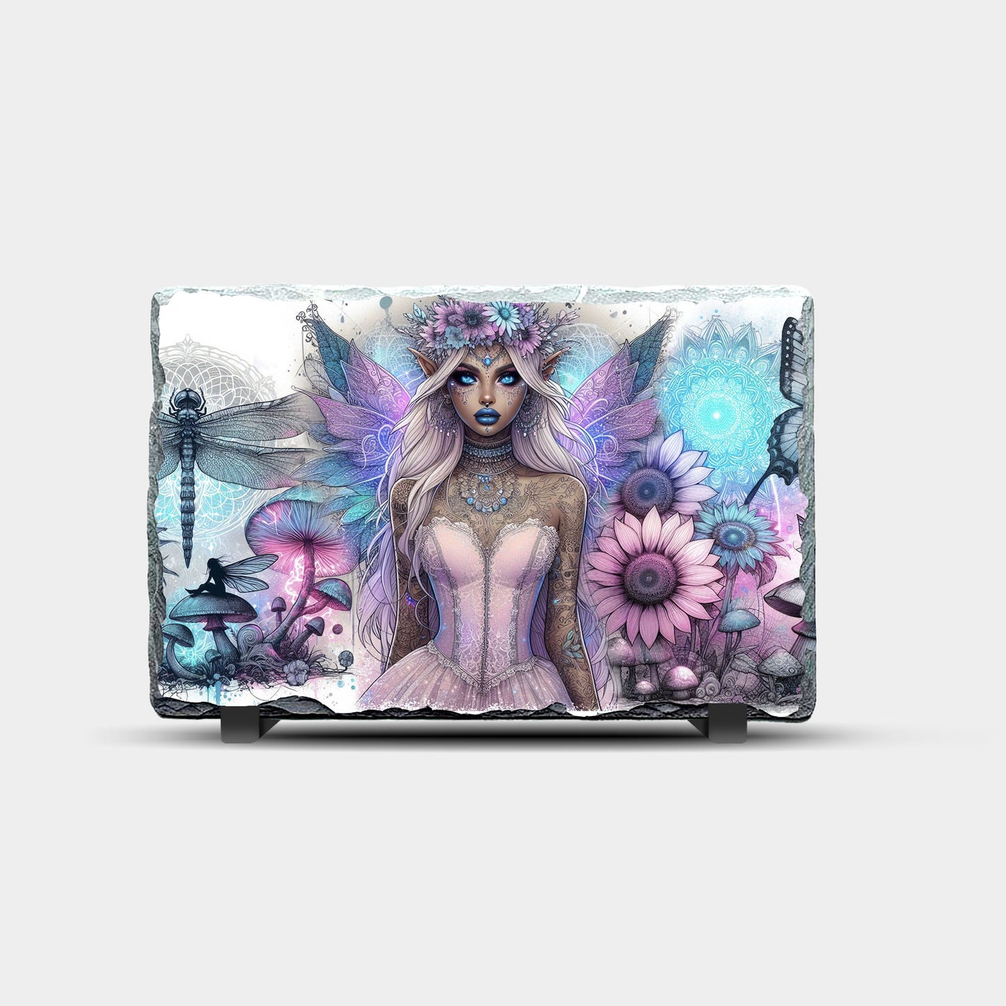 Fairy Elf 2 Design Printed Rock Slate
