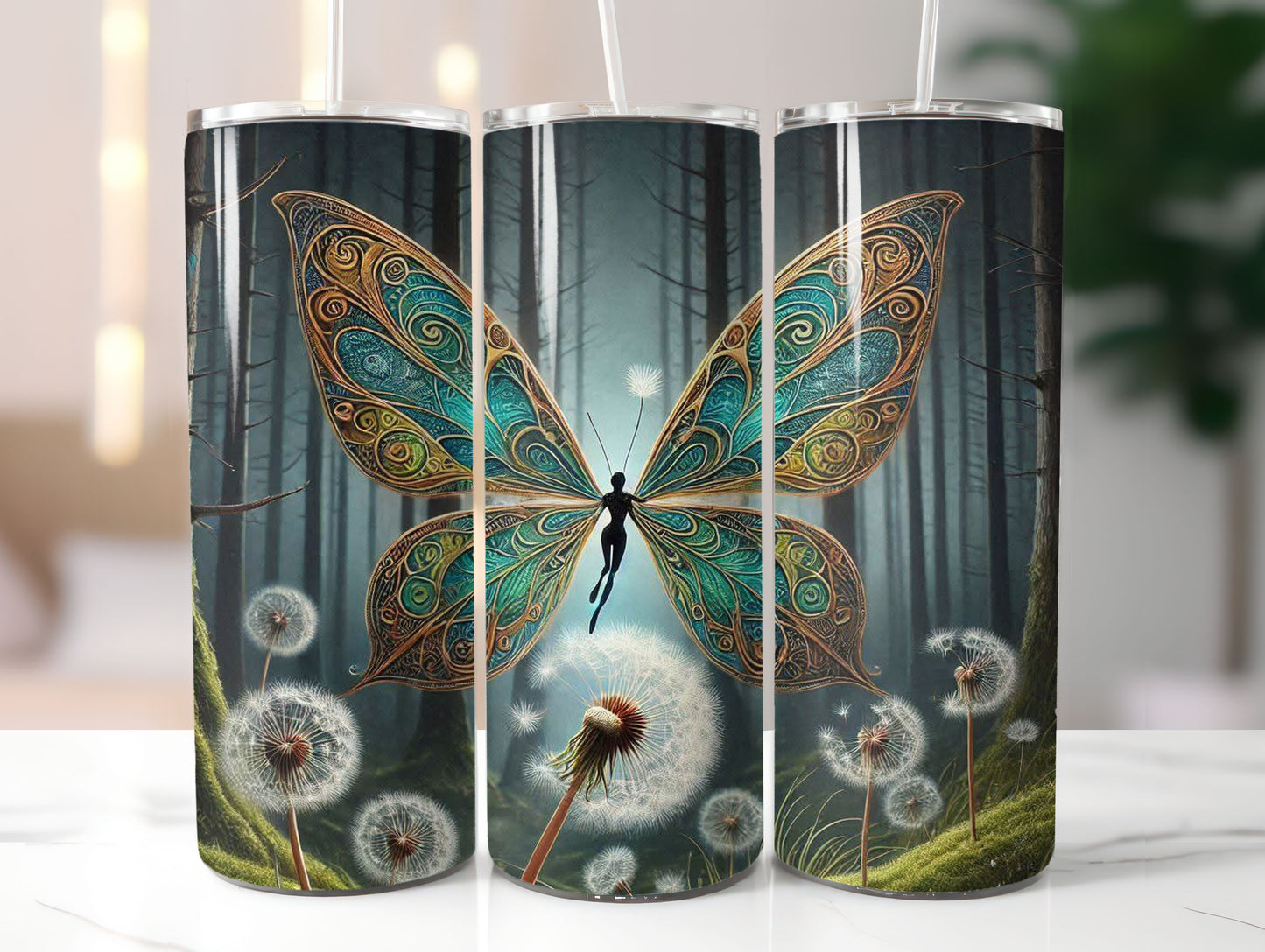 Fairy with Dandelions (10) 20oz Tumbler