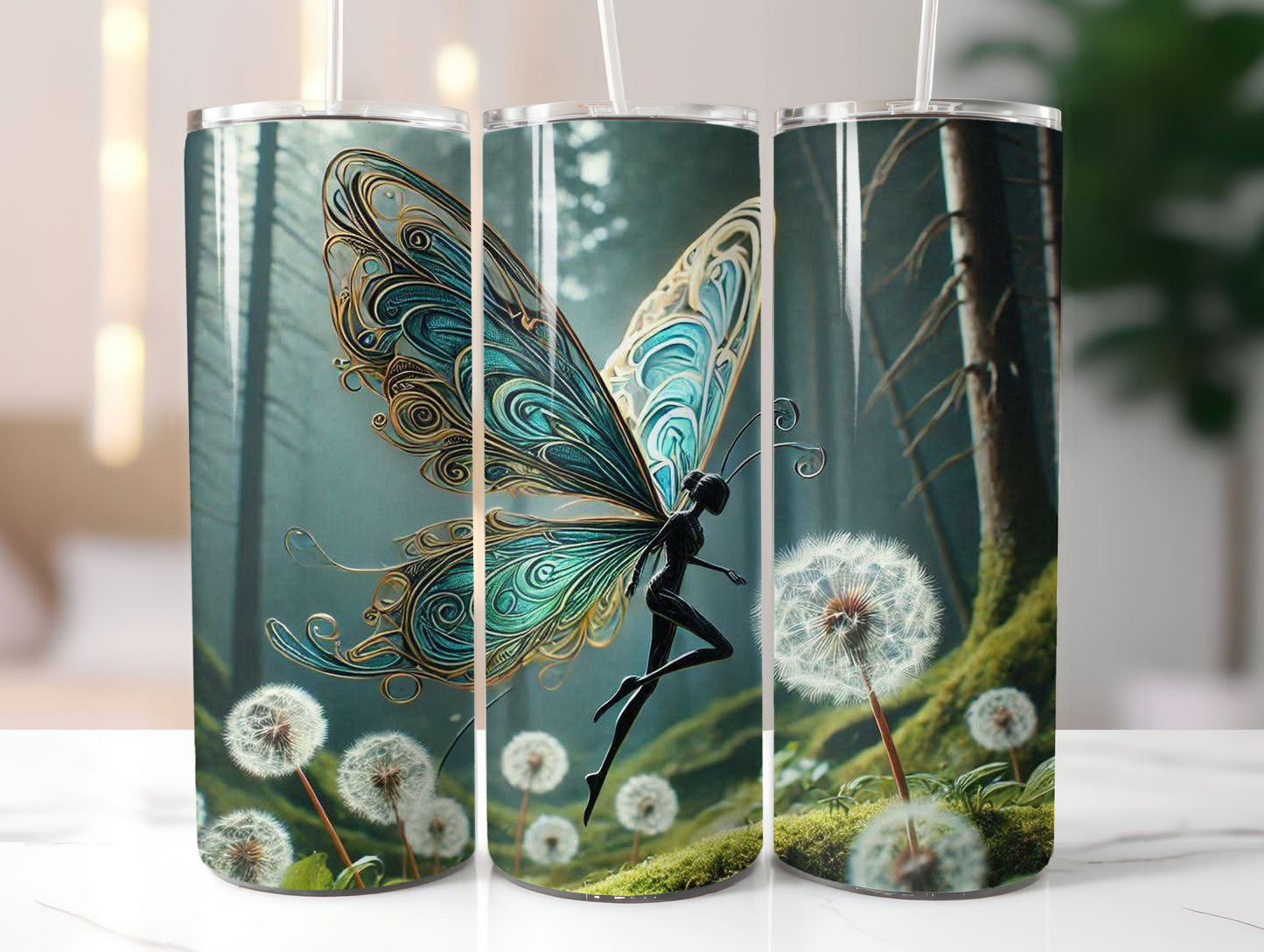 Fairy with Dandelions (7) 20oz Tumbler