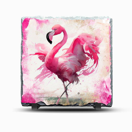 Flamingo Design Printed Rock Slate