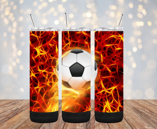 Football Fire 20oz Bluetooth Speaker Tumbler