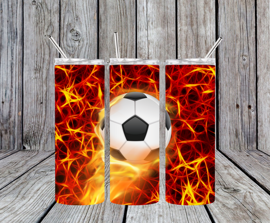 Football Fire 20oz Tumbler