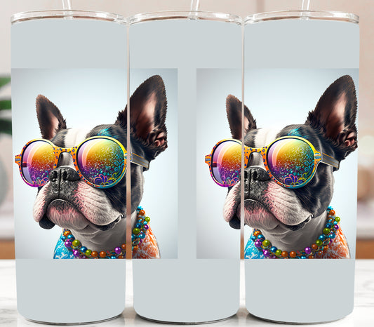 Dog - Frenchie with Glasses 20oz Tumbler