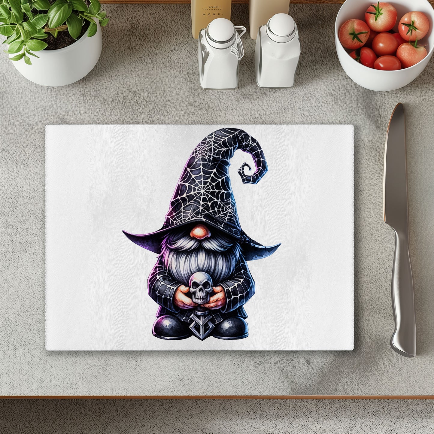 Gonk and Skull Chopping Cutting Board or Coaster