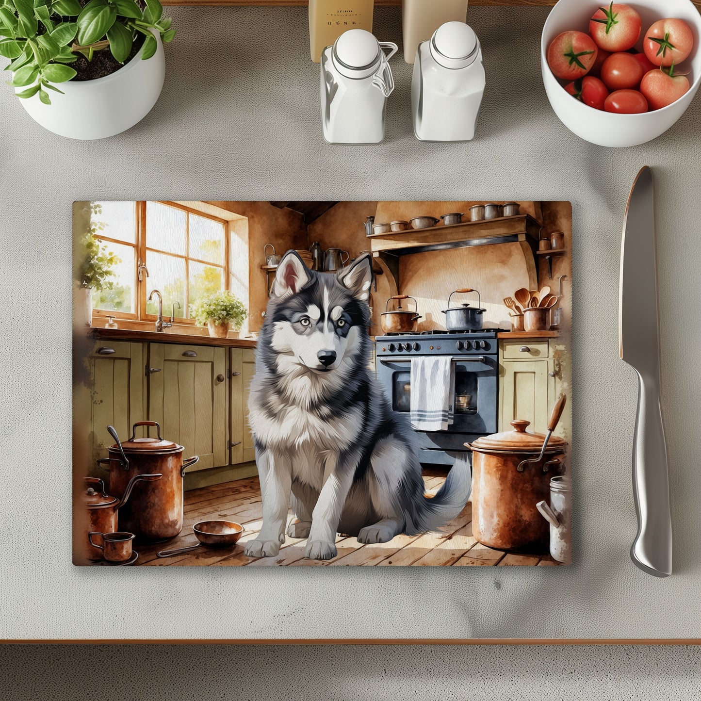 Husky Kitchen Glass Chopping Cutting Board