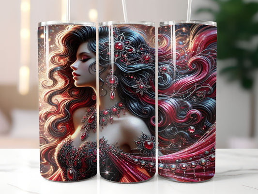 Jewelled Woman 1 Design 20oz Tumbler