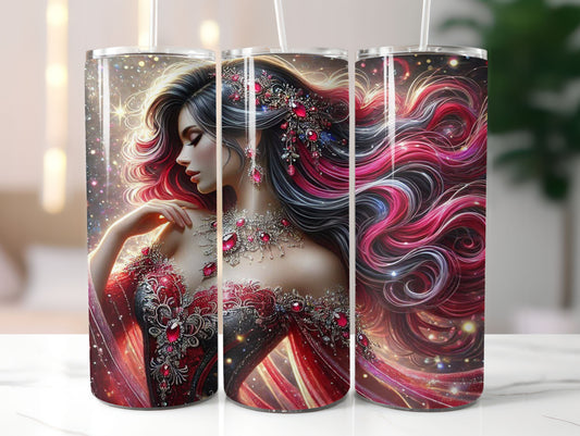Jewelled Woman 2 Design 20oz Tumbler