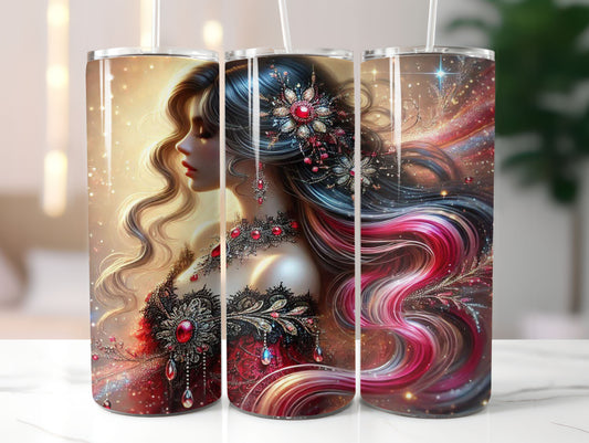 Jewelled Woman 3 Design 20oz Tumbler