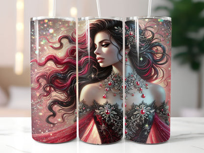 Jewelled Woman 4 Design 20oz Tumbler