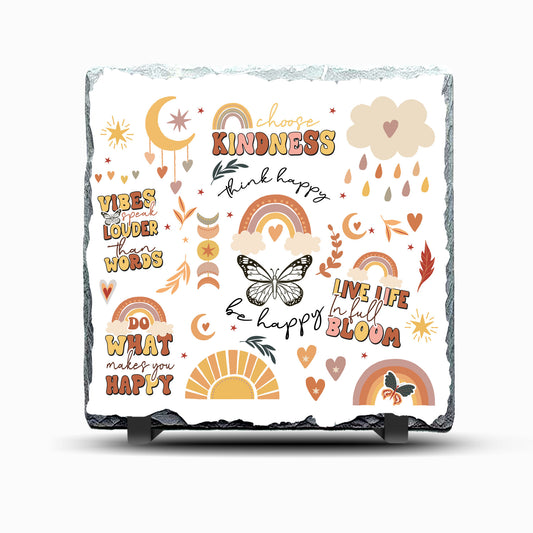 Kindness Design Printed Rock Slate