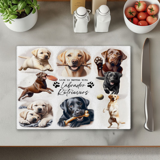 Labrador Dog Life is Better with Chopping Cutting Board or Coaster
